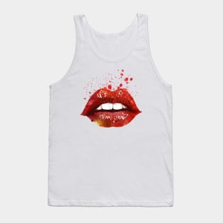 Splash Kiss Red Lips Tank Top